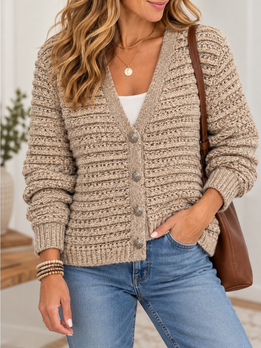 LOFT Petites Textured Knit Cardigan – XL Petite